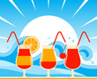 cocktails on beach