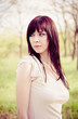 Portrait of beautiful young girl in the park Portrait of beautiful young girl in the park