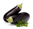 eggplant or aubergine and parsley leaf