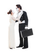 studio picture of two mimes