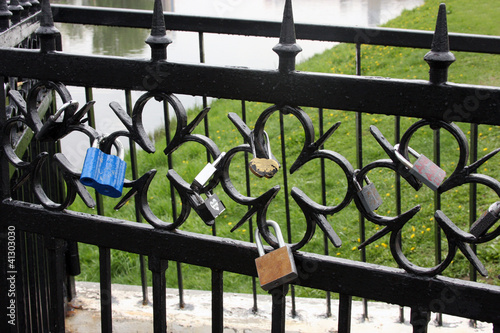 Photo: padlocks on fence padlocks on fence