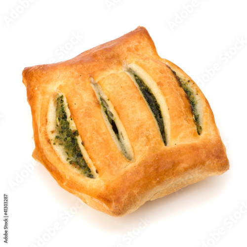 Photo: Puff pastry. Healthy pasty with spinach. Puff pastry. Healthy pasty with spinach.