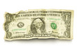 Single crumpled dollar bill Single crumpled dollar bill