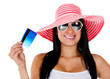 Woman planning her vacations