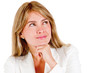 Thoughtful business woman Thoughtful business woman