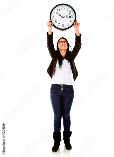 Photo: Woman with a clock Woman with a clock