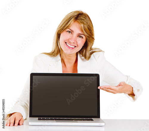Photo: Businesswoman into online business Businesswoman into online business