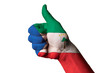 equatorial guinea national flag thumb up gesture for excellence
