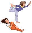 Yoga Position. Vector isolated illustration. Yoga Position. Vector isolated illustration.