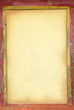 Yellow old paper in the old frame Yellow old paper in the old frame