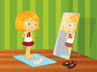Girl and mirror