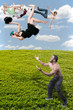 Woman Falling Through the Sky