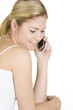 portrait of calling woman