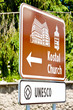 sign of wooden church, Hronsek, Slovakia