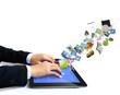 Touch tablet concept images streaming