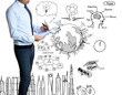 Photo: Businessman with marker writing something Businessman with marker writing something