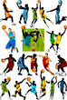 collection of basketball stars