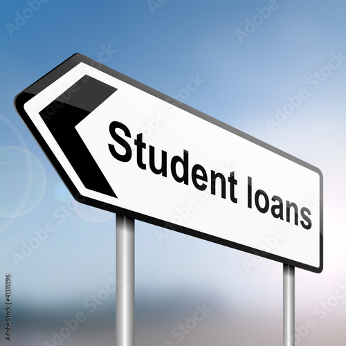 Illustration: student loans concept. student loans concept.