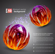 dark abstract background. color sphere.