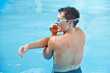 Wassergymnastik im Schwimmbad Wassergymnastik im Schwimmbad