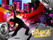 Abstract colorful  music dance background design for musical eve