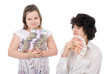 boy and girl with money