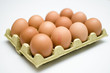 a dozen of eggs on white blackground