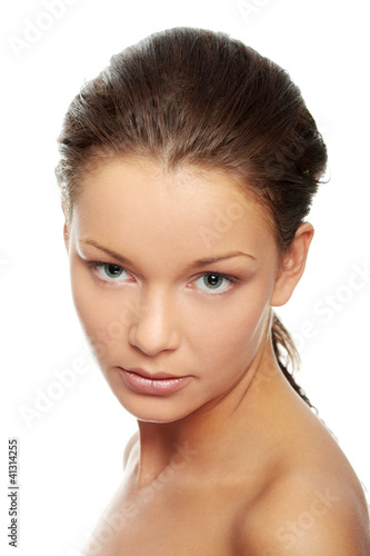 Photo: Young beautiful woman with fresh clean skin Young beautiful woman with fresh clean skin