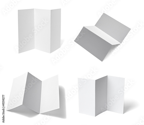 Photo: leaflet notebook textbook white blank paper template leaflet notebook textbook white blank paper template