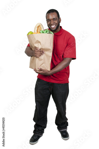 Photo: Man Grocery Shopping Man Grocery Shopping