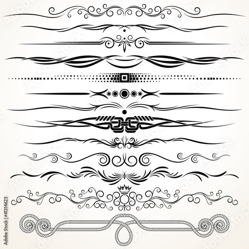 Vector: Decorative Rule Lines Decorative Rule Lines