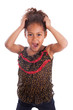Little African Asian girl  holding her head