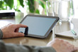Touching screen of a digital tablet