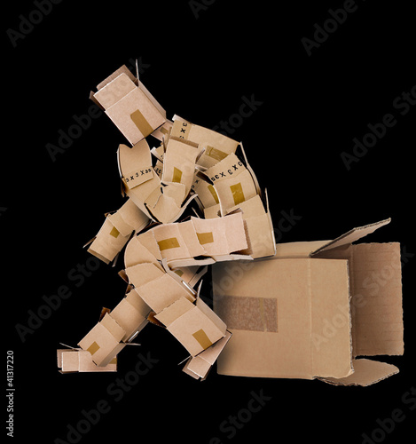Photo: Think outside the box concept Think outside the box concept
