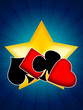 Gambling background with playing cards suits