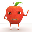 Red apple waving Red apple waving