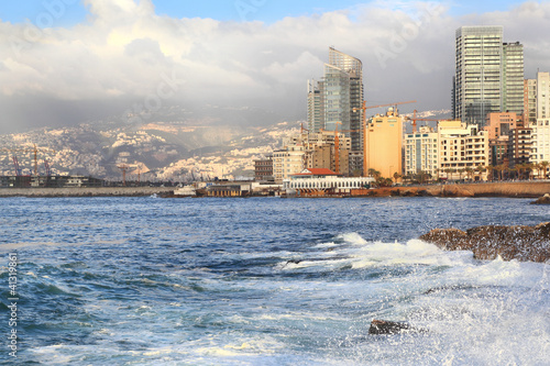 Photo: Beirut on the Mediterranean Beirut on the Mediterranean
