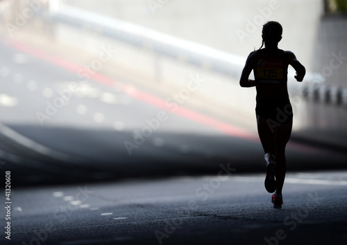 Photo: Marathon Runner Silhouette Marathon Runner Silhouette