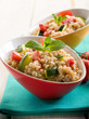 barley risotto with zucchinis and fresh tomatoes