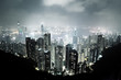 Hong Kong island from Victoria's Peak at night
