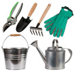 Foto: Gardening tools isolated on white background Gardening tools isolated on white background
