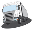 Coloured drawin of big delivery truck