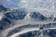 Dump truck in the asbestos quarry.