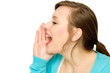 Young woman shouting Young woman shouting