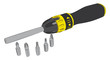 Coloured vector drawing of screwdriver