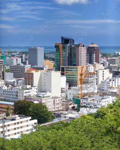 Photo: Observation deck on the Port-Louis- capital of Mauritius Observation deck on the Port-Louis- capital of Mauritius