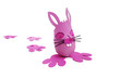 Pink Easter bunny egg and tracks