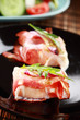 Prosciutto cheese rolls