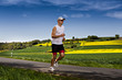 jogging through the fields