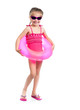 little girl in swimsuits